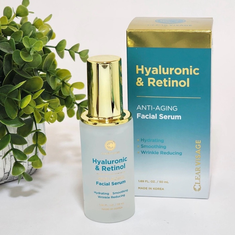 Hyaluronic & Retinol Anti-Aging Facial Serum — Blue